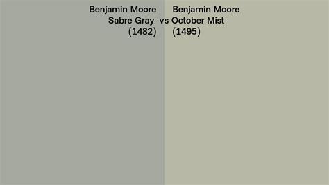 Benjamin Moore Sabre Gray Vs October Mist Side By Side Comparison