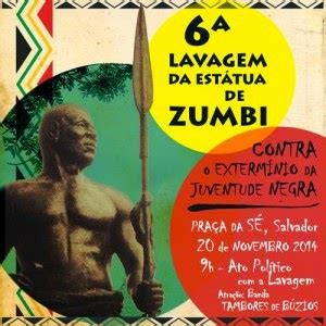 Lavagem da Estátua Zumbi dos Palmares dia 20 de Novembro