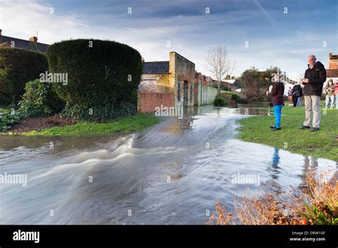 Somerset Uk 2nd Feb 2014 Flooding In Blake Gardens Bridgwater As