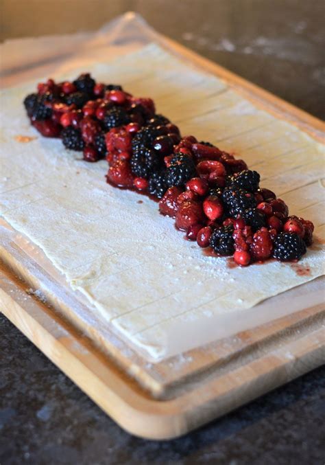 Mixed Berry Strudel With Vanilla Sauce In 2024 Berry Dessert Recipes