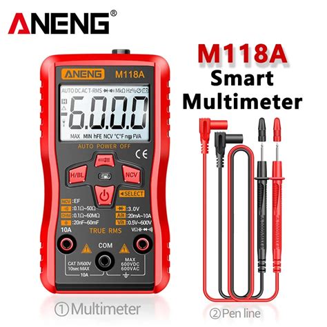 Aneng M A Digital Mini Multimeter Tester Auto Mmultimetro True Rms