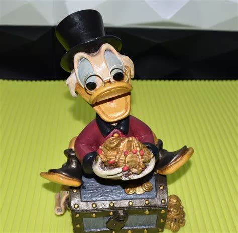 EXTREM SELTENE DISNEY Scrooge McDuck Dagobert Duck Mit Schatztruhe