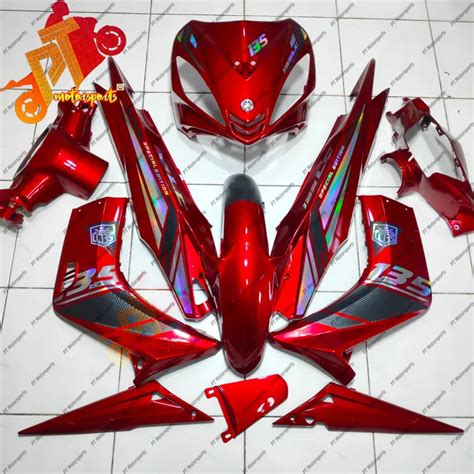 Yamaha Lc V Cover Set All Drmk Red Sticker Pelangi Carbon Gold