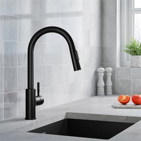 Harbour Pro Pull Out Single Lever Mono Kitchen Mixer Tap Matt Black