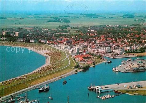 Buesum Nordseebad Hafen Und Ort Fliegeraufnahme Buesum Eur