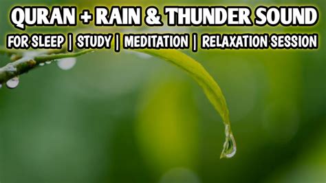 Rain And Peace Quran Recitation For Sleeping Relaxation Meditation