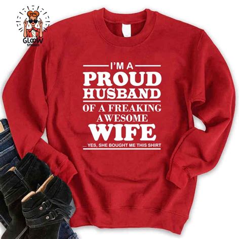 I Am A Proud Husband Of A Freaking Awesome Wife Unisex Vintage