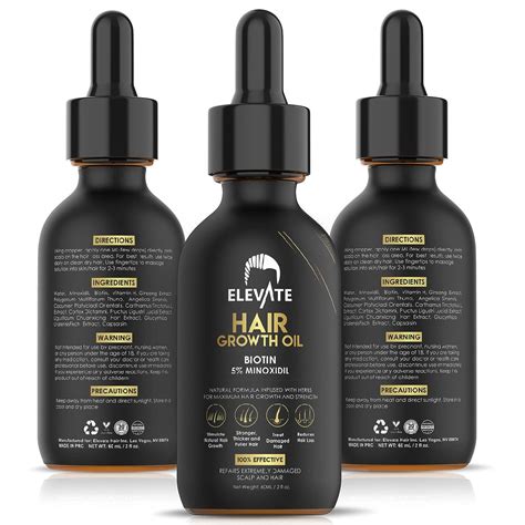 Elevate Hair Growth Oil Biotin Minoxidil Serum For Stronger