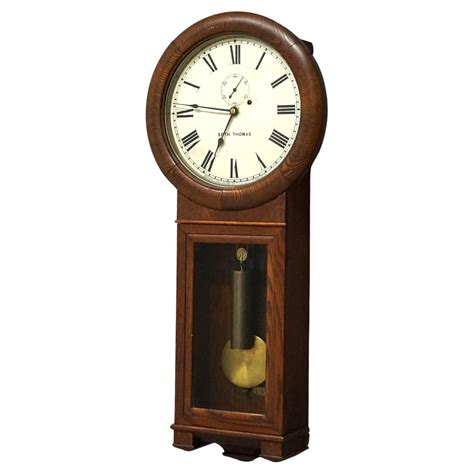 Antique Seth Thomas Oak Regulator Wall Clock Circa 1900 For Sale At 1stdibs