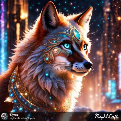 Fox With Glitter Motifs By Alyarie On Deviantart