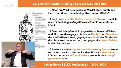 geistliche Waffenrüstung Teil 1 Epheser 6 13 18 Dr Heinrich