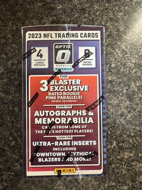 New 2023 Panini Nfl Donruss Optics Football Trading Card Blaster Box