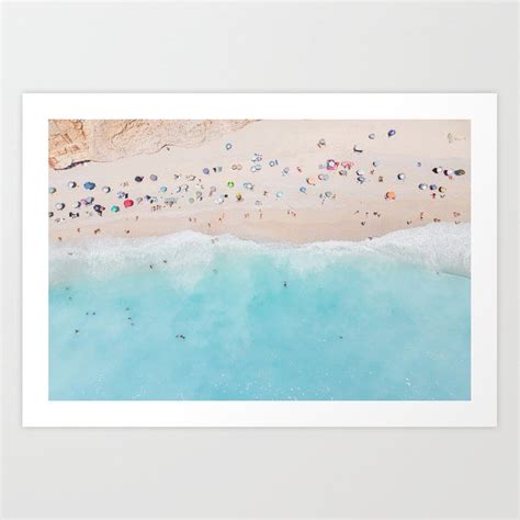 Aerial Beach Print, Aerial Beach Photography, Emerald Turquoise Ocean ...