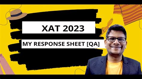 Xat My Response Sheet Of Quantitative Aptitude Youtube