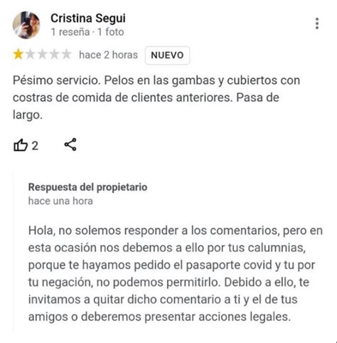 Guerra En Google Maps Del Restaurante Criticado Por La Cofundadora De Vox