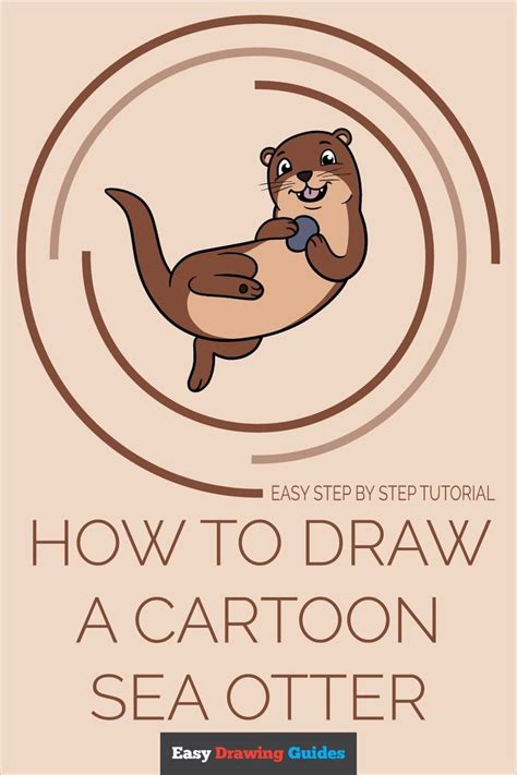 How to Draw a Cartoon Sea Otter - Really Easy Drawing Tutorial | Otters ...