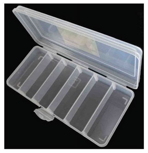 Toolusa Clear Plastic Storage Box With Removable Dividers Tj 48822