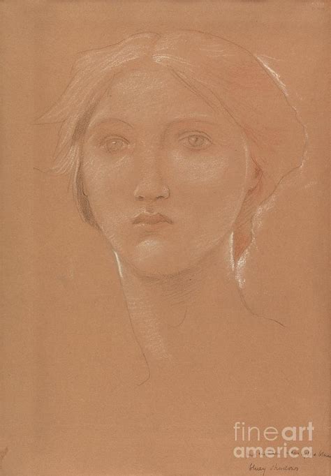 Study Of The Head Of Margaret Burne Jones For King Cophetua And The