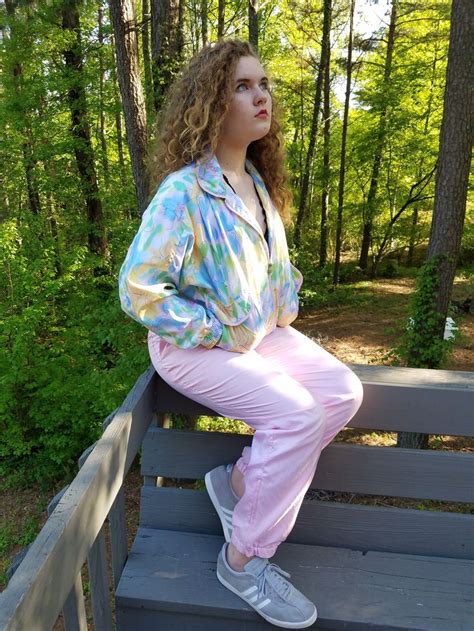 1980s Tracksuit Lavon Track Suit With Pink Pants And Flower Etsy Pink Pants Tracksuit Fashion