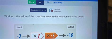 Solved A B C Summary Bookwork Code B Calculator Not Allowed Work