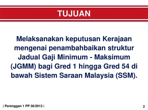 Tujuan Melaksanakan Keputusan Kerajaan Mengenai Penambahbaikan Struktur