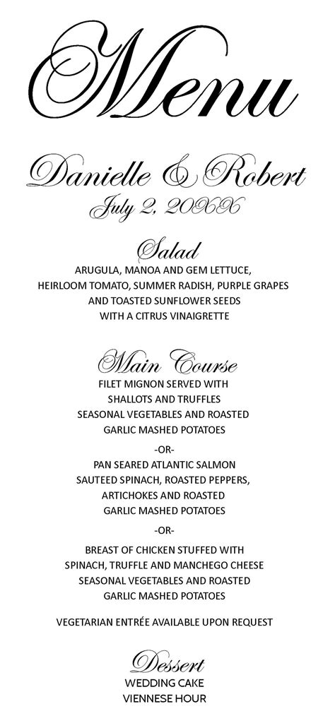 Wedding menu cards 1 wedding dinner menu wedding reception menu white ...