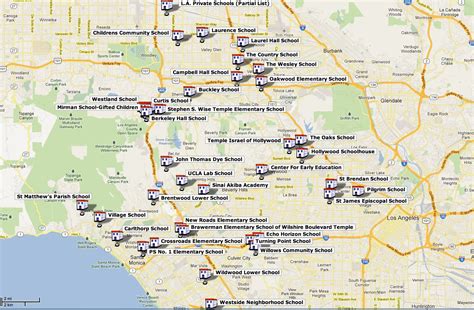 Map of L.A. Private Schools – Beyond the Brochure