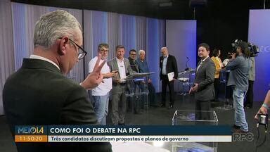 Meio Dia Paraná Noroeste Confira como foi o debate entre os