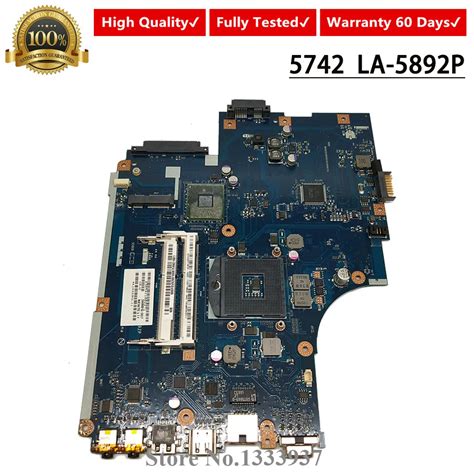 NEW70 LA 5892P HM55 Mainboard For Acer Aspire 5742 5742G 5741 Laptop