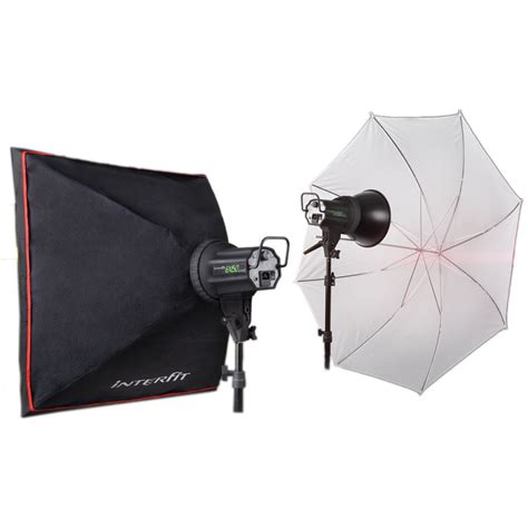 Interfit EX150 MKIII 2 Monolight Umbrella Softbox Kit INT352 B H