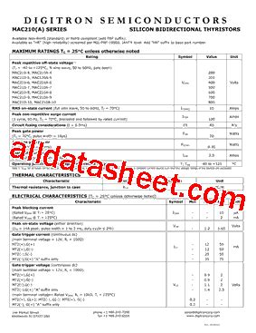 Mac Datasheet Pdf Digitron Semiconductors