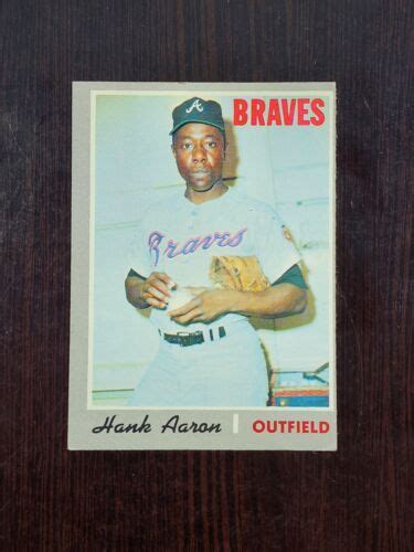 Topps Hank Aaron Vintage Rare Card Hof Star Sp High Atlanta