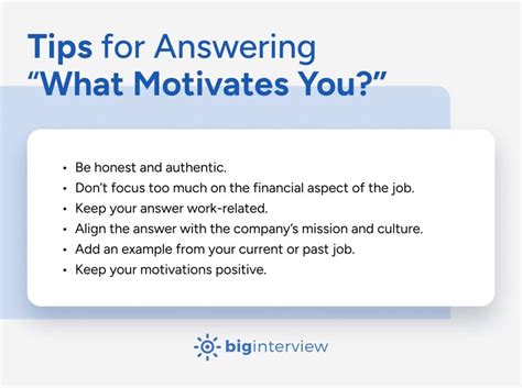 What Motivates You Interview Question Sample Answers And Tips