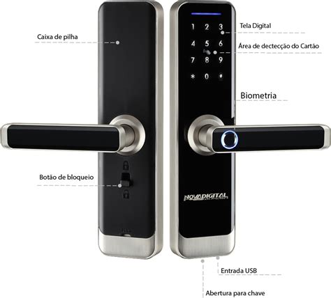 SL 06 Fechadura Digital Inteligente Wi Fi Embutir Biometria 5 M 1