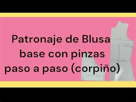 Como hacer una blusa base con pinzas corpiño YouTube