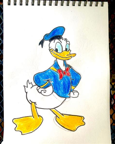 Donald Duck Pencil Drawing