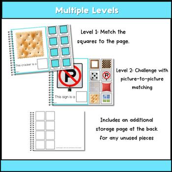 Real Life 2D Shapes Errorless Adapted Square Book TPT