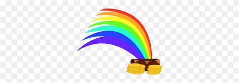 Gold At The End Of The Rainbow Clip Art - Rainbow Clipart Image ...