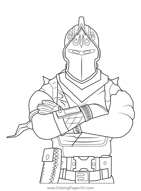 Black Knight Fortnite Coloring Page For Kids Free Fortnite Printable