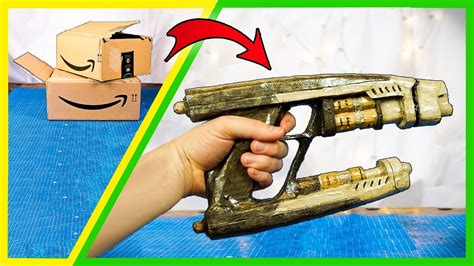 How To Make Star Lord Gun With Cardboard Youtube