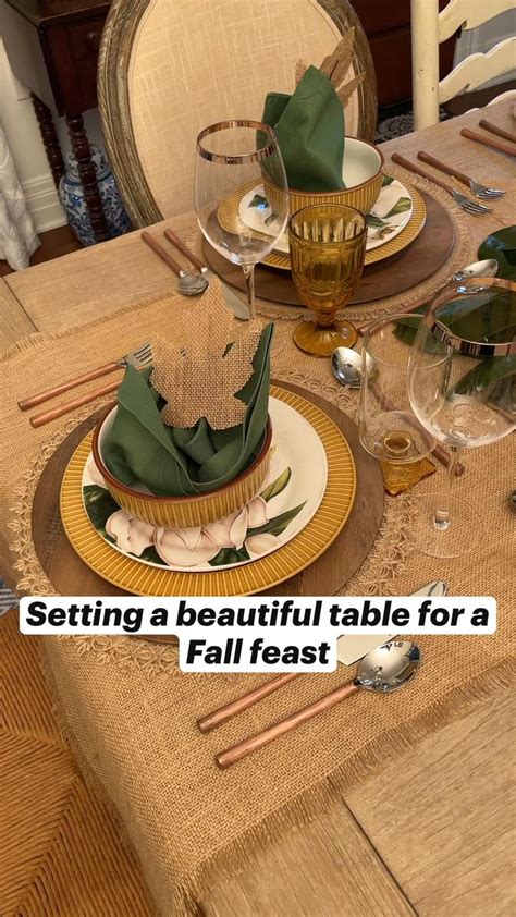 Setting a beautiful table for a Fall feast