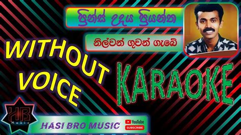 Nil Wan Guwan Gabe නිල්වන් ගුවන් ගැබේ Karaoke Without Voice Prince Udaya Priyantha Hb