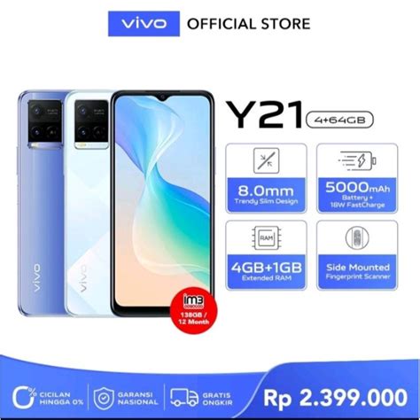 Jual VIVO Y21 Ram 5GB Rom 64GB GARANSI RESMI Shopee Indonesia