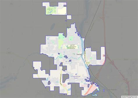 Map of Sartell city - Thong Thai Real