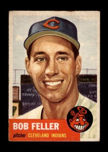 1953 Topps Set Break 54 Bob Feller VG VGEX Crease GMCARDS EBay