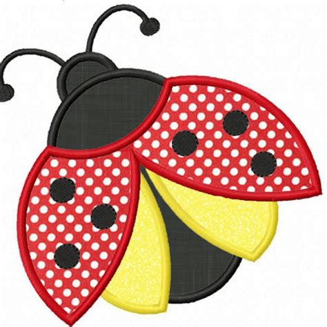 Instant Download Ladybug Applique Machine Embroidery Design Etsy