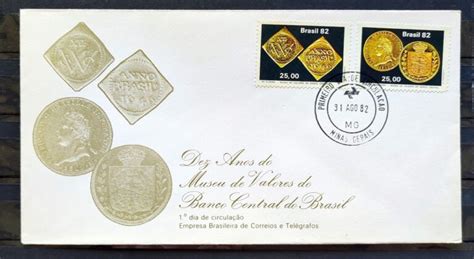 Envelope FDC 263 1982 Museu De Valores Ouro Numismatica CPD MG