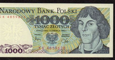 Poland 1000 Zloty Banknote 1982 Nicolaus Copernicusworld Banknotes