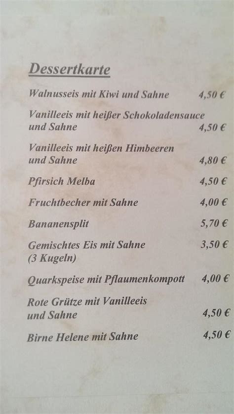 Speisekarte Von Gastst Tte Behmenburg Restaurant Hattingen