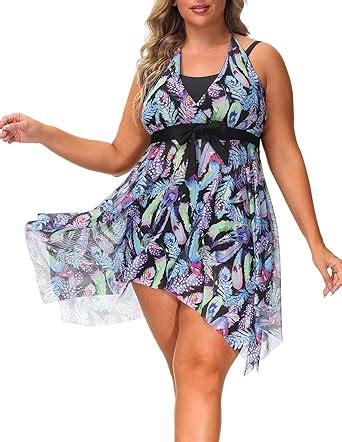 Amazon Hanna Nikole Womens Plus Size Swimsuits Two Piece Tankini